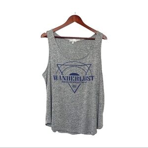 Charlotte Russe Grey Wanderlust Tank